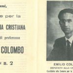 Riproduzione del primo “santino elettorale” di Emilio Colombo, 1948