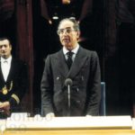 Emilio Colombo Presidente Parlamento UE, Lussemburgo, I marzo 1977 (Communautés européennes 1978)