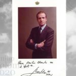 Ritratto autografato di Juan Carlos di Spagna